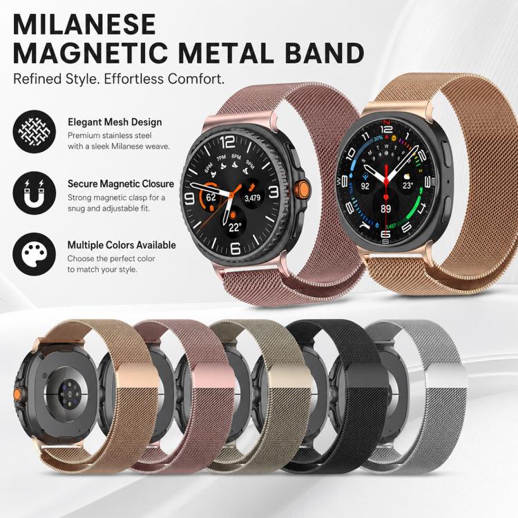 5 Pack xDfind Milanese Magnetic Metal Watch Band, For Galaxy Watch9 / 8 / 8 Classic