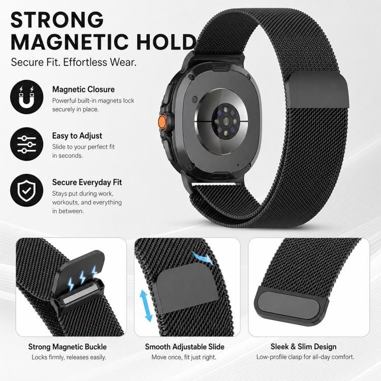 5 Pack xDfind Milanese Magnetic Metal Watch Band, For Galaxy Watch9 / 8 / 8 Classic