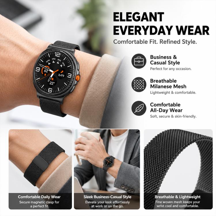 5 Pack xDfind Milanese Magnetic Metal Watch Band, For Galaxy Watch9 / 8 / 8 Classic