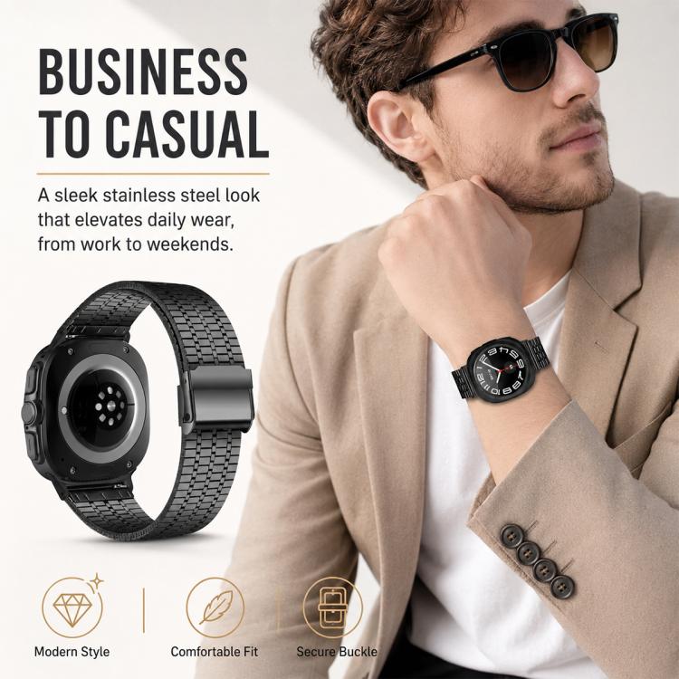 5 Pack xDfind Seven Beads Buckle Stainless Steel Watch Band, For Galaxy Watch9 / 8 / 8 Classic