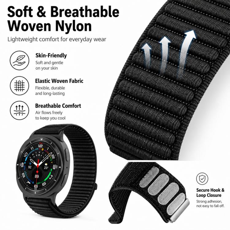 5 Pack xDfind Woven Nylon Hook And Loop Fastener Watch Band, For Galaxy Watch9 / 8 / 8 Classic