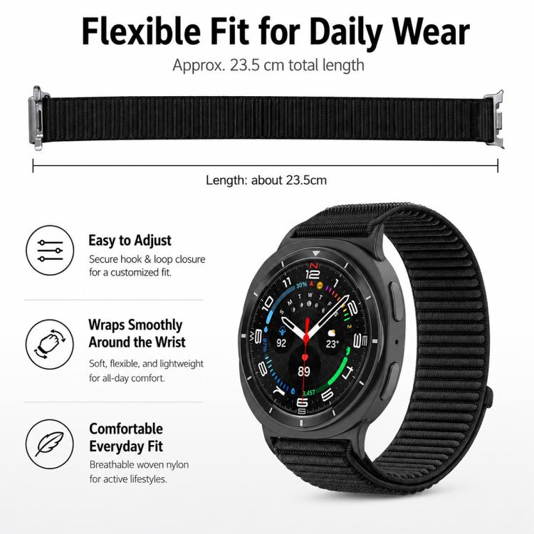 5 Pack xDfind Woven Nylon Hook And Loop Fastener Watch Band, For Galaxy Watch9 / 8 / 8 Classic