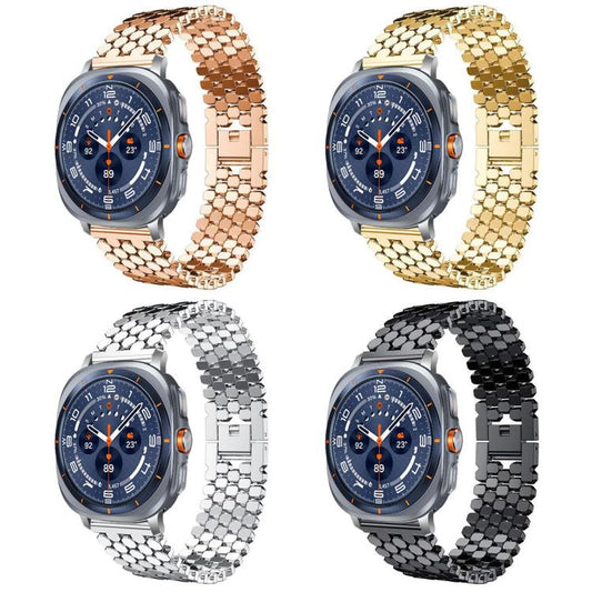 4 Pack xDfind Fish Scale Texture Metal Watch Band, For Galaxy Watch Ultra2 2026 / 2025 / 1 2024, For Galaxy Watch9 / 8 / 8 Classic