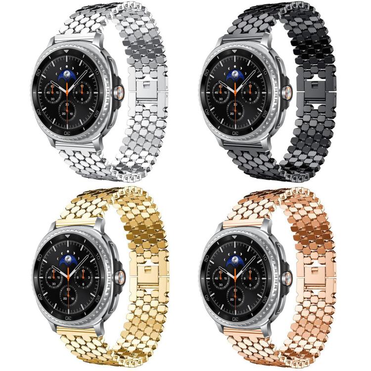 4 Pack xDfind Fish Scale Texture Metal Watch Band, For Galaxy Watch Ultra2 2026 / 2025 / 1 2024, For Galaxy Watch9 / 8 / 8 Classic