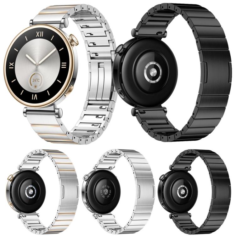 One-Bead Butterfly Clasp Sliding Quick Release Stainless Steel Watch Band, 18mm