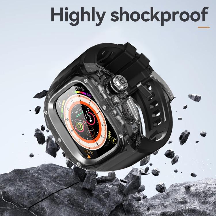 RedPepper CD Crystal Metal Case Integrated Steel Watch Band, For Apple Watch Ultra 3 / 2 / 1 49mm