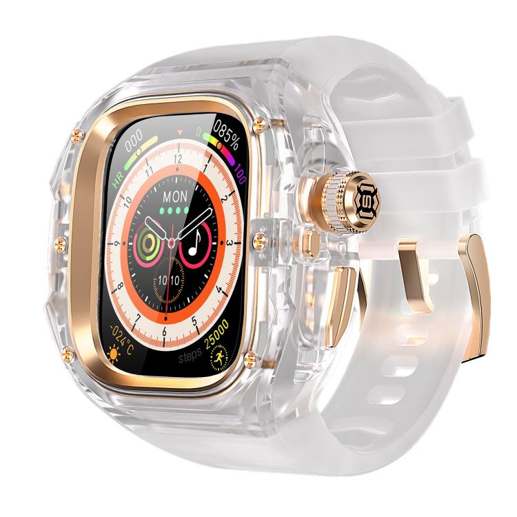 RedPepper CD Crystal Metal Case Integrated Steel Watch Band, For Apple Watch Ultra 3 / 2 / 1 49mm