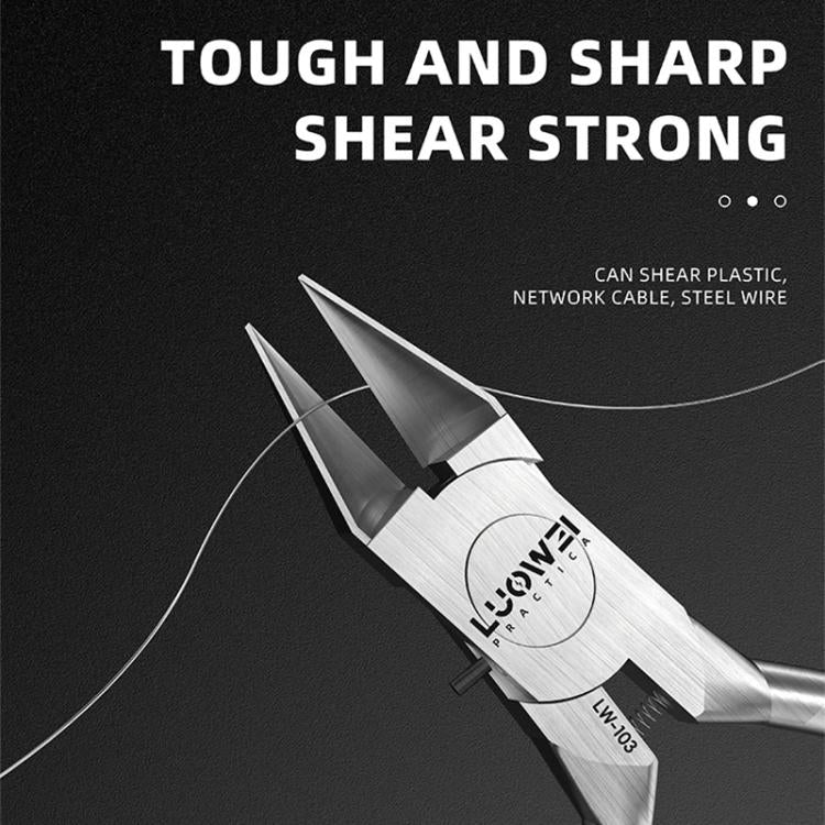 LUOWEI LW-103 Industrial-grade Chrome Vanadium Steel Slanting Nose Cutting Pliers, LW-103