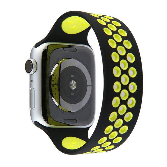 Elastic Silicone Watchband For Apple Watch Series 6 & SE & 5 & 4 40mm / 3 & 2 & 1 38mm, 135mm (White Black), 135mm (Black), 135mm (Black Yellow), 135mm (Black Grey), 135mm (Red Black), 150mm (White Black), 150mm (Black), 150mm (Black Yellow)           ...