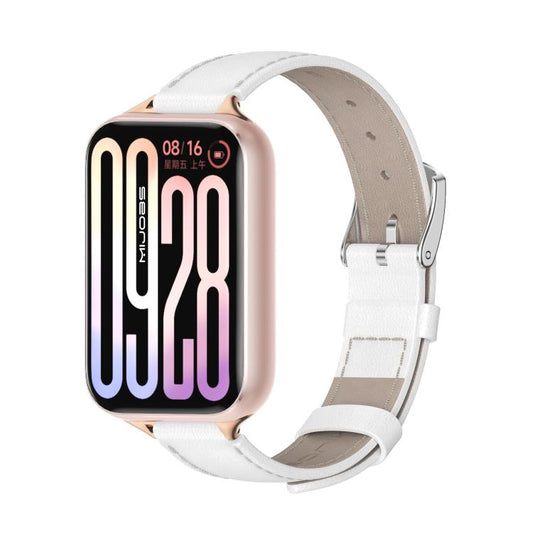 MIJOBS Top Grain Cowhide Watch Band, For Xiaomi Band 10 Pro / Redmi Watch 6 / 5