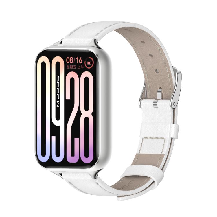 MIJOBS Top Grain Cowhide Watch Band, For Xiaomi Band 10 Pro / Redmi Watch 6 / 5