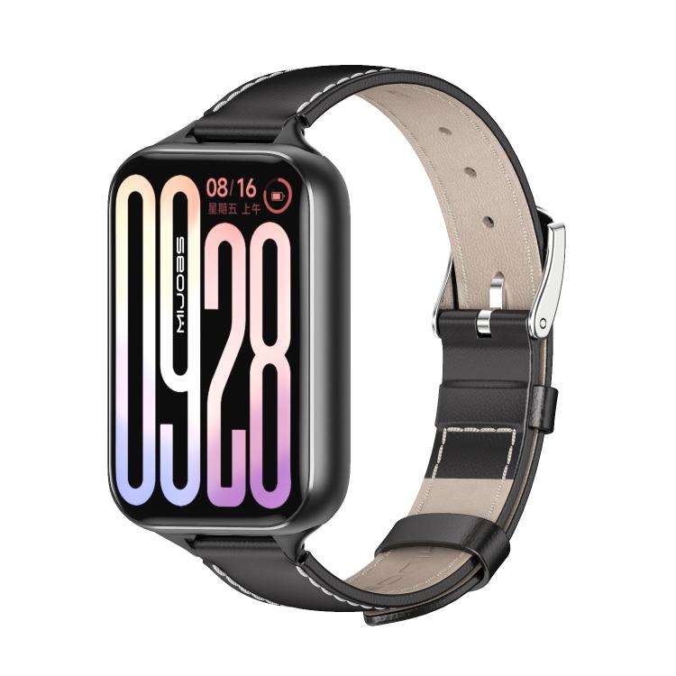 MIJOBS Top Grain Cowhide Watch Band, For Xiaomi Band 10 Pro / Redmi Watch 6 / 5