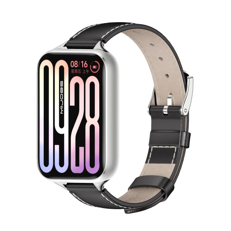 MIJOBS Top Grain Cowhide Watch Band, For Xiaomi Band 10 Pro / Redmi Watch 6 / 5