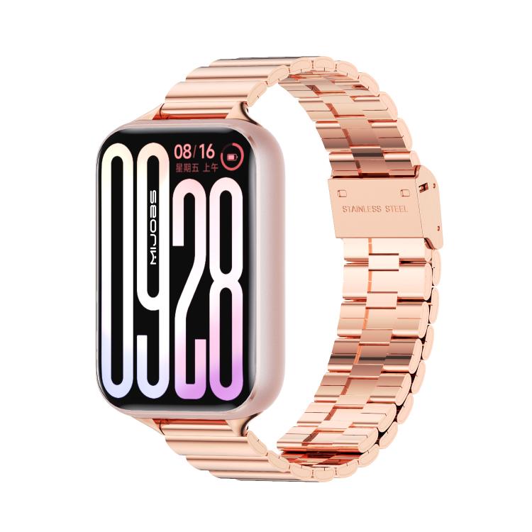 MIJOBS Bamboo-Link Buckle Stainless Steel Watch Band, For Xiaomi Band 10 Pro / Redmi Watch 6 / 5