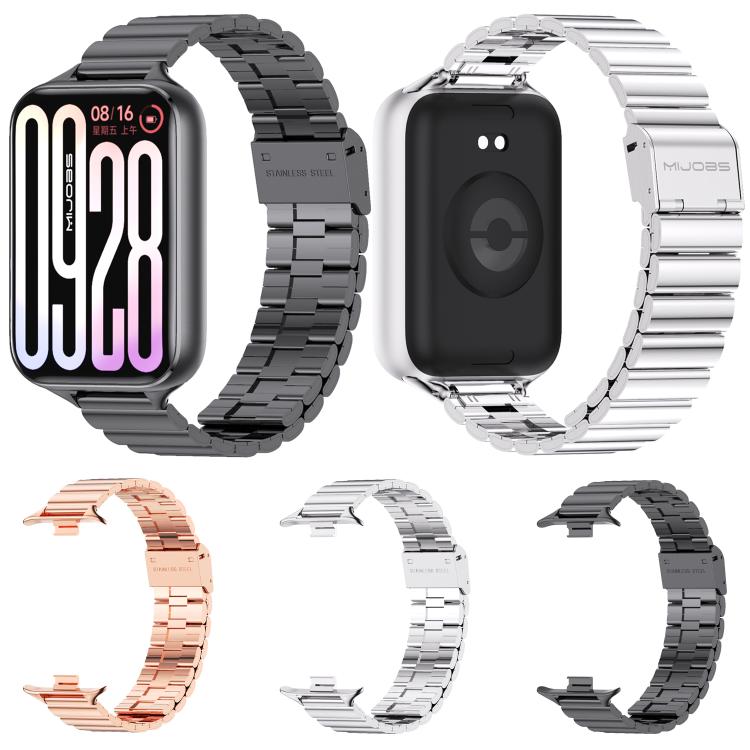 MIJOBS Bamboo-Link Buckle Stainless Steel Watch Band, For Xiaomi Band 10 Pro / Redmi Watch 6 / 5