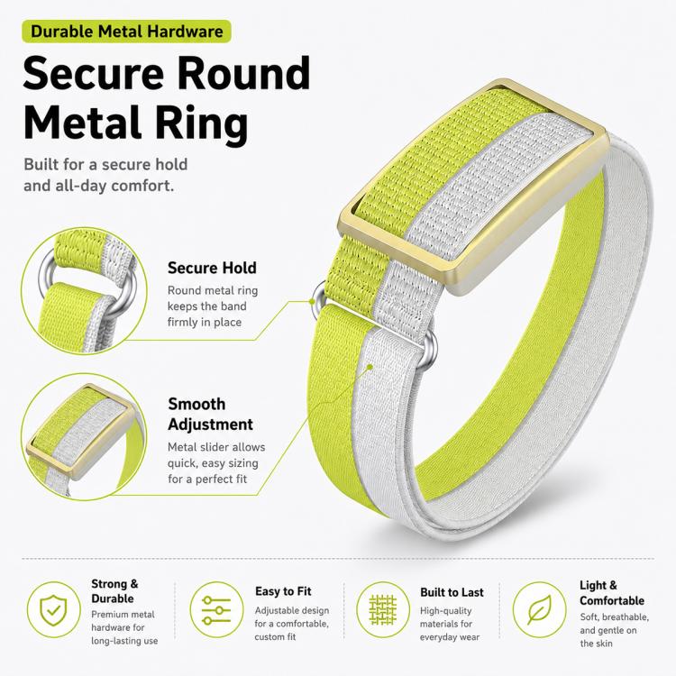 For Polar Loop xDfind Metal Round Buckle Feather Yarn Breathable Nylon Loop Watch Band, S Wrist Circumference 135–170 mm, L Wrist Circumference 170-235mm