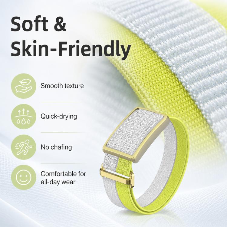 For Polar Loop xDfind Metal Square Buckle Feather Yarn Breathable Nylon Loop Watch Band, S Wrist Circumference 135–170 mm, L Wrist Circumference 170-235mm