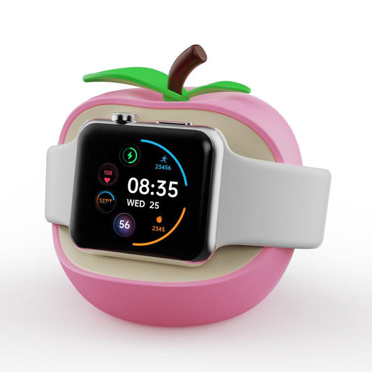 Creative Apple Shaped Smart Watch Silicone Charging Holder, For Apple Watch Full Series