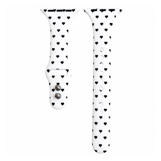 Slim Printed Reverse Buckle Silicone Watch Band, For Apple Watch 46mm / 49mm / 45mm / 44mm, For Apple Watch 42mm / 41mm / 40mm / 38mm