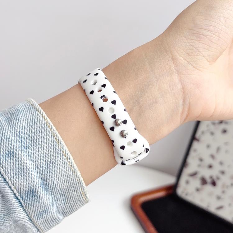 Slim Printed Reverse Buckle Silicone Watch Band, For Apple Watch 46mm / 49mm / 45mm / 44mm, For Apple Watch 42mm / 41mm / 40mm / 38mm