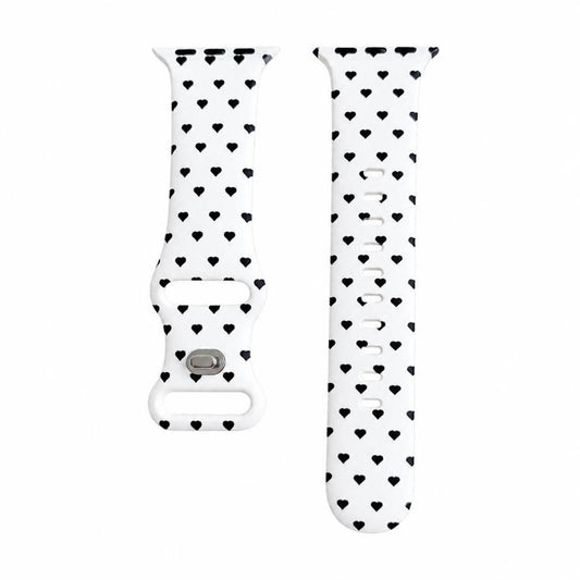 Printed Reverse Buckle Silicone Watch Band, For Apple Watch 46mm / 49mm / 45mm / 44mm, For Apple Watch 42mm / 41mm / 40mm / 38mm
