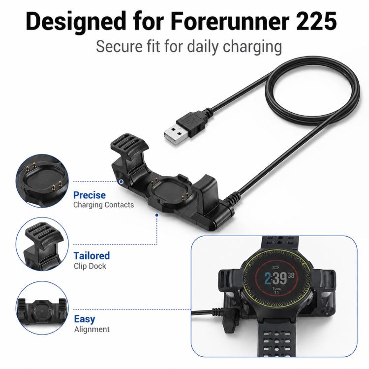 xDfind USB Smart Watch Charger, For Garmin Forerunner 225, For Garmin Forerunner 220
