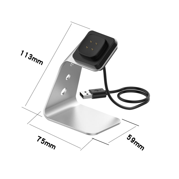 For Fitbit Versa 3 / Fitbit Sence Aluminum Alloy Charger Holder with Chip Protection, Support Fast Charging, For Fitbit Versa 3