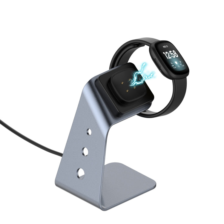 For Fitbit Versa 3 / Fitbit Sence Aluminum Alloy Charger Holder with Chip Protection, Support Fast Charging, For Fitbit Versa 3