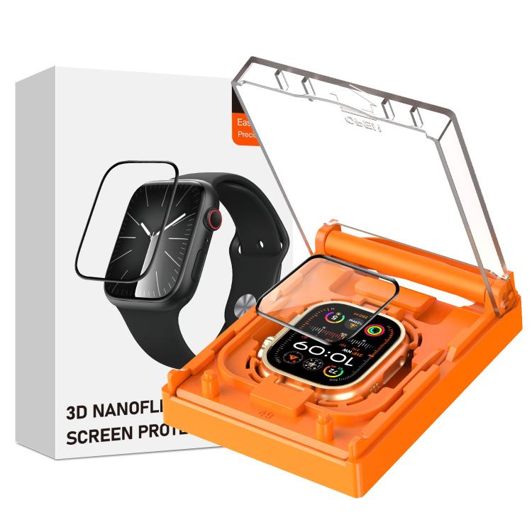 Easy Install Box Dust-Free Screen-printed Tempered Glass Film, For Apple Watch Series 6 / 5 / 4 / SE 44mm, For Apple Watch Series 6 / 5 / 4 / SE 40mm, For Apple Watch Series 11 / 10 46mm, For Apple Watch Series 11 / 10 42mm                             ...