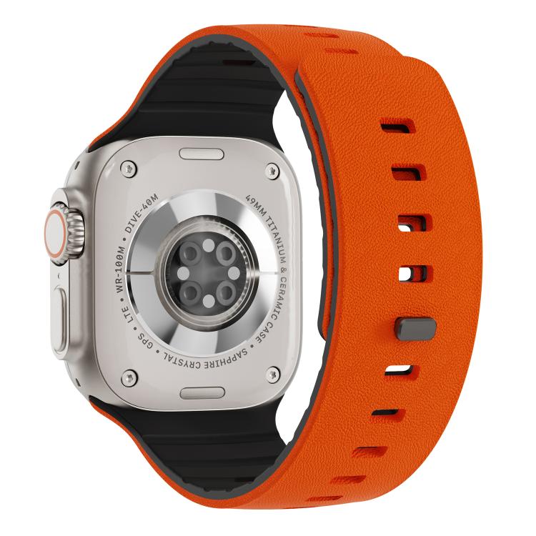 Sunray Textured Nail Clasp Magnetic Silicone Watch Band, For Apple Watch 46mm / 49mm / 45mm / 44mm, For Apple Watch 42mm / 41mm / 40mm / 38mm