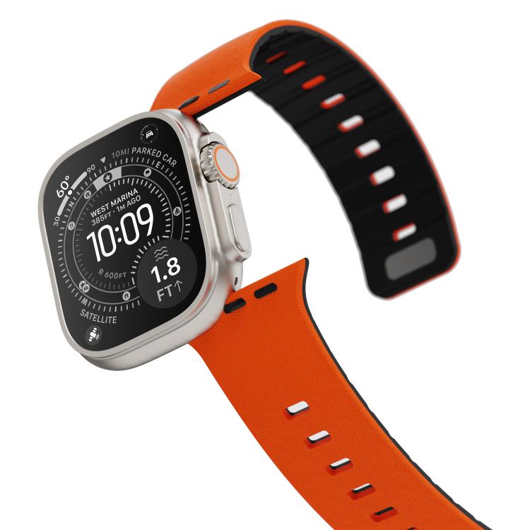 Sunray Textured Nail Clasp Magnetic Silicone Watch Band, For Apple Watch 46mm / 49mm / 45mm / 44mm, For Apple Watch 42mm / 41mm / 40mm / 38mm