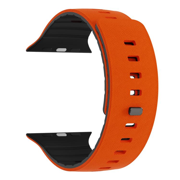 Sunray Textured Nail Clasp Magnetic Silicone Watch Band, For Apple Watch 46mm / 49mm / 45mm / 44mm, For Apple Watch 42mm / 41mm / 40mm / 38mm