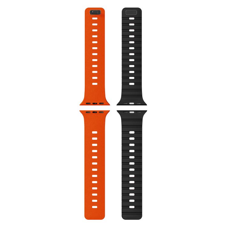 Sunray Textured Nail Clasp Magnetic Silicone Watch Band, For Apple Watch 46mm / 49mm / 45mm / 44mm, For Apple Watch 42mm / 41mm / 40mm / 38mm