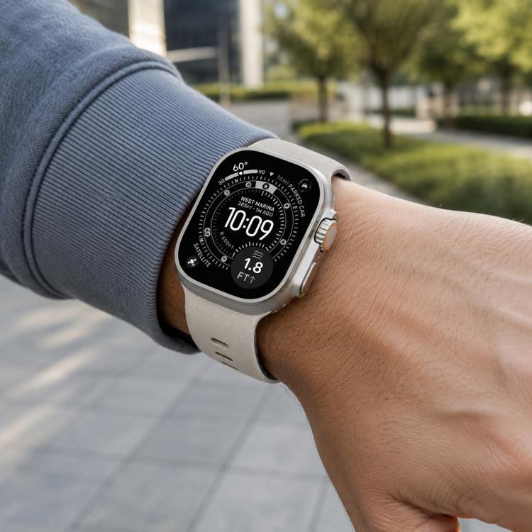 Sunray Textured Nail Clasp Magnetic Silicone Watch Band, For Apple Watch 46mm / 49mm / 45mm / 44mm, For Apple Watch 42mm / 41mm / 40mm / 38mm