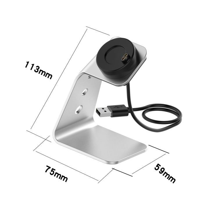 For Garmin Forerunner 745 / Venu Sq / Fenix 6 Universal Aluminum Alloy Magnetic Charger Holder with Chip Protection, Support Fast Charging, For Garmin Forerunner 745 (Right Interface)