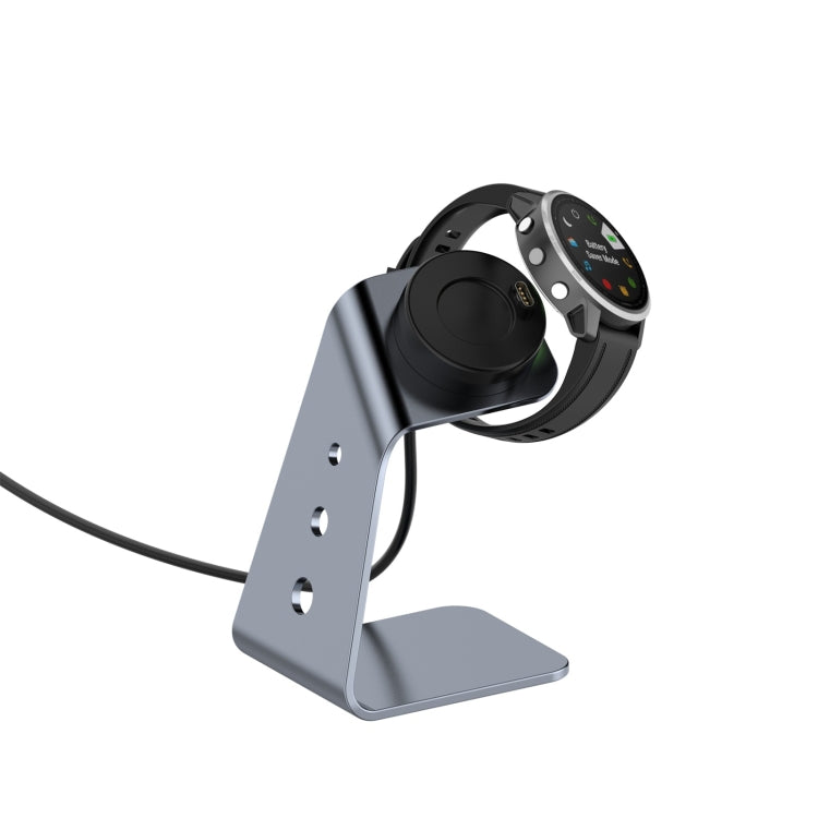 For Garmin Forerunner 745 / Venu Sq / Fenix 6 Universal Aluminum Alloy Magnetic Charger Holder with Chip Protection, Support Fast Charging, For Garmin Forerunner 745 (Right Interface)