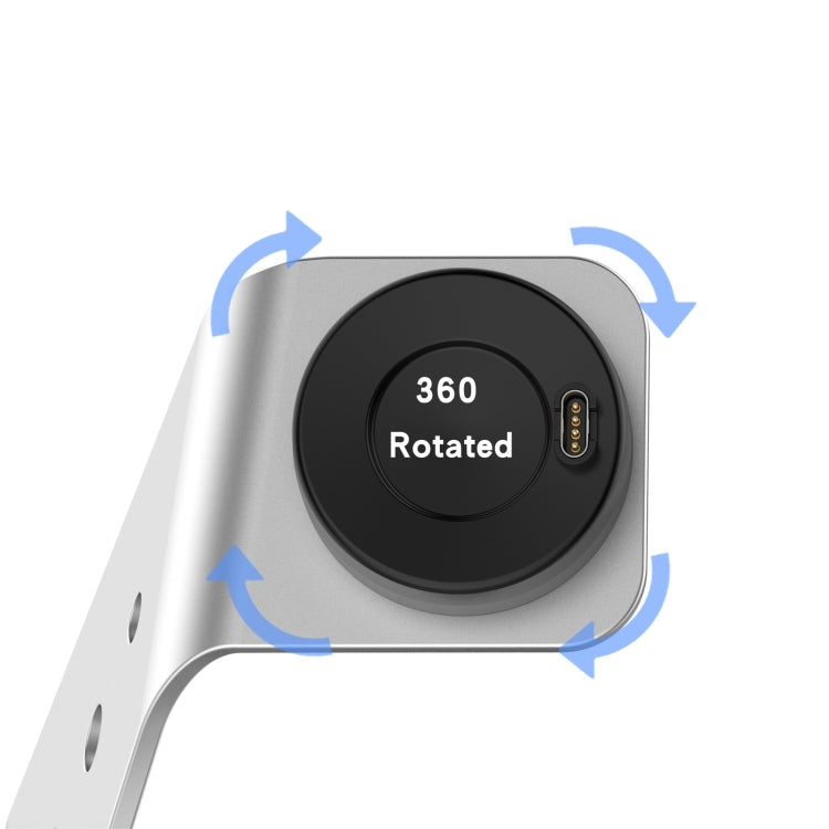 For Garmin Forerunner 745 / Venu Sq / Fenix 6 Universal Aluminum Alloy Magnetic Charger Holder with Chip Protection, Support Fast Charging, For Garmin Forerunner 745 (Left Interface)