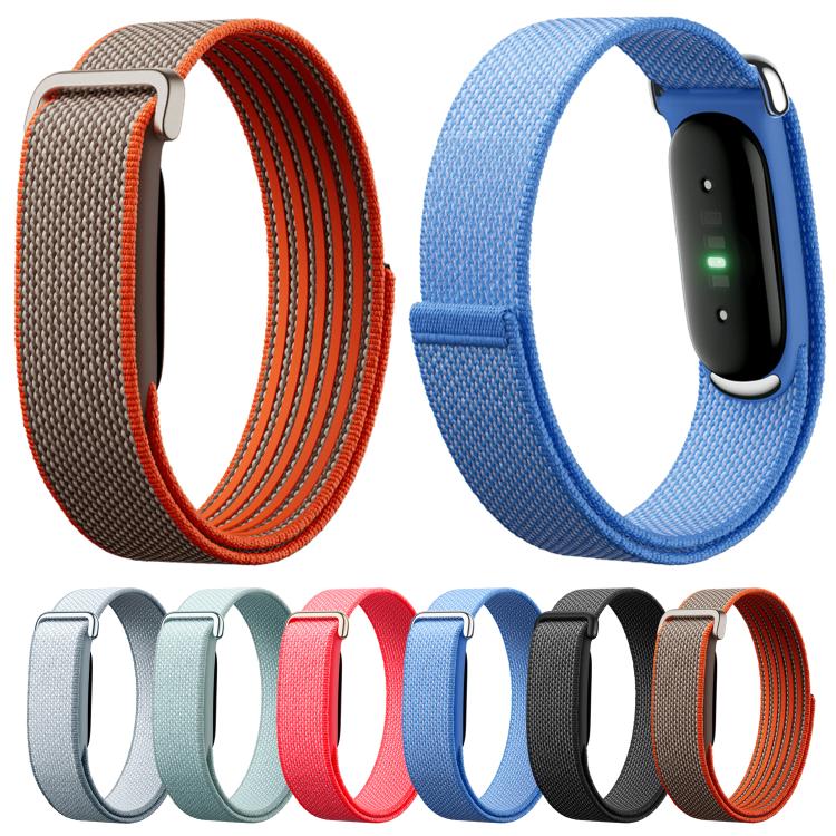 Nylon Braided Hook and Loop Fastener Watch Band, For Google Fitbit Air