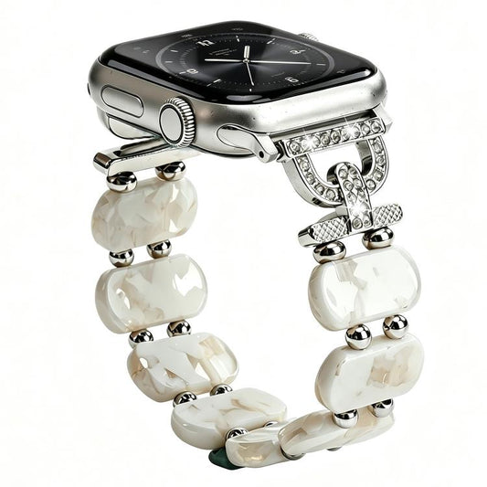 D-Shaped Rhinestone Chain Resin Watch Band, For Apple Watch 46mm / 49mm / 45mm / 44mm, For Apple Watch 42mm / 41mm / 40mm / 38mm