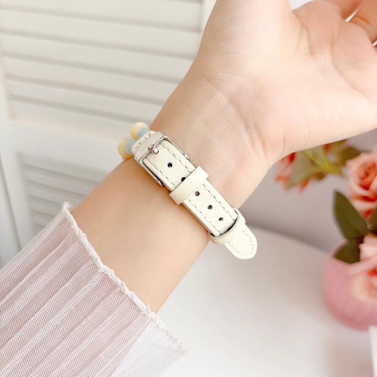 Rainbow Candy Beaded Hybrid Vegan Leather Watch Band, For Apple Watch 46mm / 49mm / 45mm / 44mm, For Apple Watch 42mm / 41mm / 40mm / 38mm
