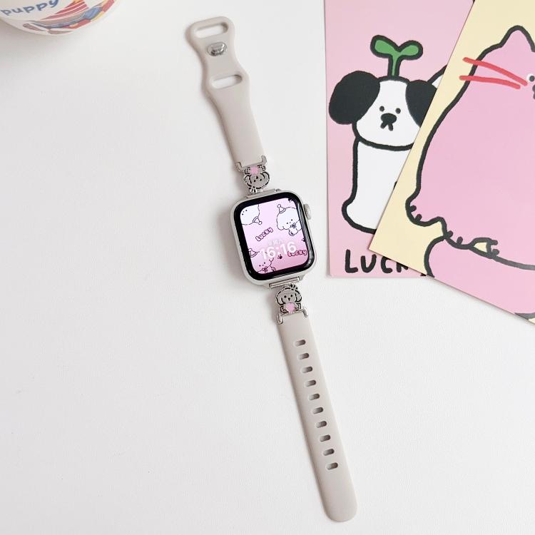 Metal Cartoon Hybrid Starlight Silicone Watch Band, For Apple Watch 46mm / 49mm / 45mm / 44mm, For Apple Watch 42mm / 41mm / 40mm / 38mm