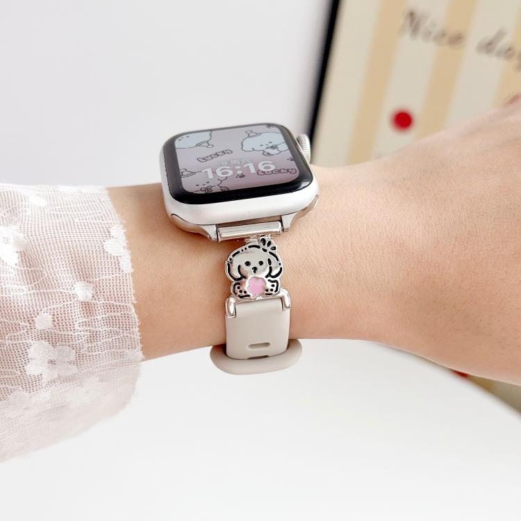Metal Cartoon Hybrid Starlight Silicone Watch Band, For Apple Watch 46mm / 49mm / 45mm / 44mm, For Apple Watch 42mm / 41mm / 40mm / 38mm