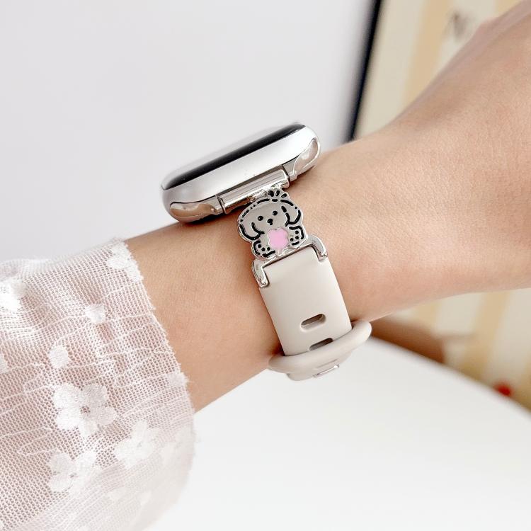 Metal Cartoon Hybrid Starlight Silicone Watch Band, For Apple Watch 46mm / 49mm / 45mm / 44mm, For Apple Watch 42mm / 41mm / 40mm / 38mm