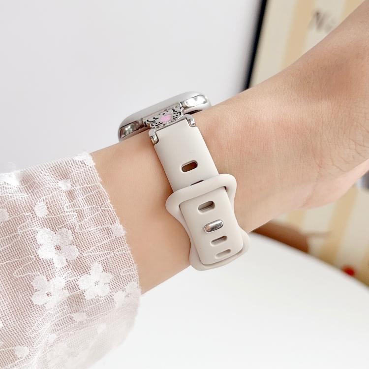 Metal Cartoon Hybrid Starlight Silicone Watch Band, For Apple Watch 46mm / 49mm / 45mm / 44mm, For Apple Watch 42mm / 41mm / 40mm / 38mm