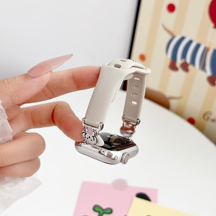 Metal Cartoon Hybrid Starlight Silicone Watch Band, For Apple Watch 46mm / 49mm / 45mm / 44mm, For Apple Watch 42mm / 41mm / 40mm / 38mm