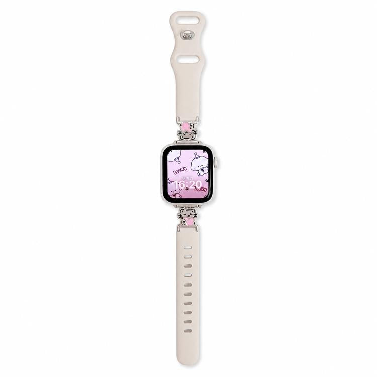 Metal Cartoon Hybrid Starlight Silicone Watch Band, For Apple Watch 46mm / 49mm / 45mm / 44mm, For Apple Watch 42mm / 41mm / 40mm / 38mm