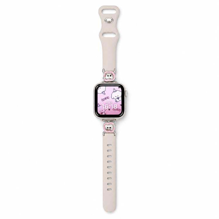 Metal Cartoon Hybrid Starlight Silicone Watch Band, For Apple Watch 46mm / 49mm / 45mm / 44mm, For Apple Watch 42mm / 41mm / 40mm / 38mm