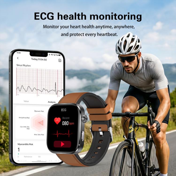 GE53 Smart Watch, 1.92 inch Screen, BT Call, ECG, ECG Heart Rate, Blood Oxygen, Blood Pressure