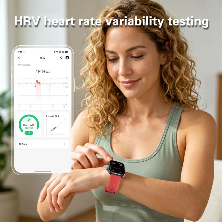 GE53 Smart Watch, 1.92 inch Screen, BT Call, ECG, ECG Heart Rate, Blood Oxygen, Blood Pressure