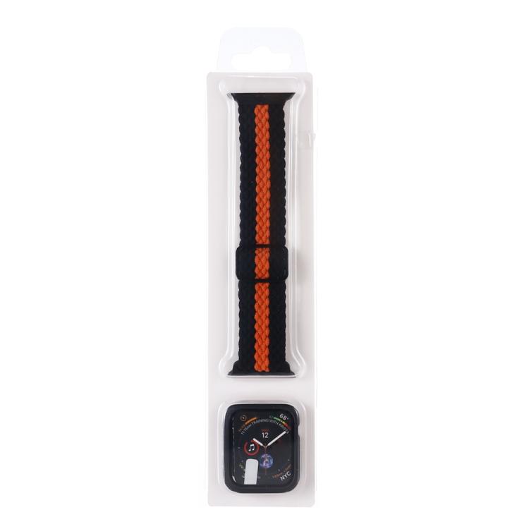 Adjustable Striped Woven Nylon Watch Band + Watch Case Set, For Apple Watch Series 11 / 10 46mm, For Apple Watch Ultra 3 / 2 / 1 Ultra 49mm